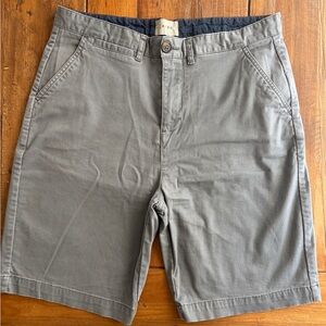 Jachs Gray Flat-Front Cotton Chino Shorts